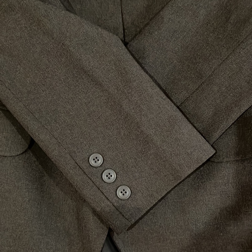 Benetton Brown Wool Blazer Size 8 44 Made in Italy Classic Tailored Wear to Work - Picture 8 of 8